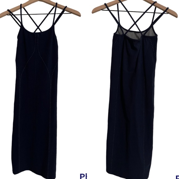 DION LEE X CARBON38 SEAMLESS MESH CONTRAST DRESS IN INK - Size M/L - Picture 6 of 9